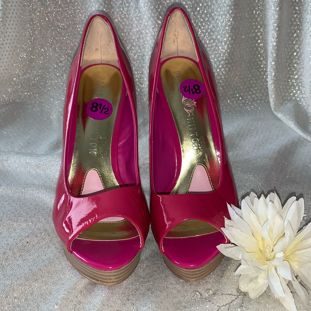 NWT Paris Hilton Pink Heels Size 8.5